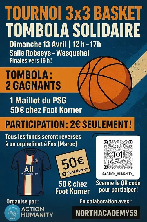 Tournoi caritatif de basket - 13 avril 2025